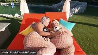 Threesome pantat besar panas dengan dangles dan jason luv